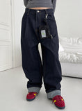 MUMU ONE TUCK WIDE DENIM