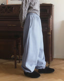 [3-step brushed] Shunu wide training jogger pants