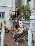 Bello Crop Print Short Sleeve T-shirt