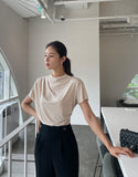 Evid Shirring Drape T-Blouse