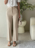 Faying Semi-Bootcut Linen Slacks