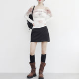 Sehi Printed Off-Shoulder T-Shirt