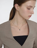 Champagne Full Moon Silver Mary Bowl Necklace