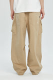 WIDE COTTON CARGO PANTS