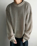 Mesh warmer round knit