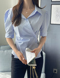 Oberlin Pin-Tuck Wrap Blouse