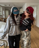 Moments Lettering Semi Crop Hood Zip-Up