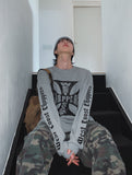 Coast Waffle Cross Lettering Long Sleeve