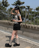 Lit Tiered Mini Skirt Pants