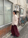 Nelkia color wide corduroy pants