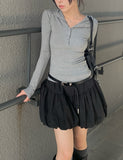 Elvin Slim Fit Hood Button Long Sleeve T-Shirt