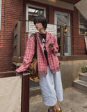 Venish dirty hood check shirt