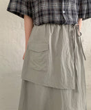 Jundro Summer Nylon Wrap Skirt