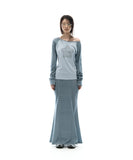 Side Panel Mermaid Maxi Skirt