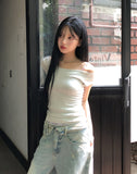 Bendy Slim Ribbed Two-Way Short Sleeve
