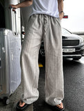 Summer Stripe Wide Linen Pants