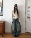 Enon Brush Wide Denim Pants