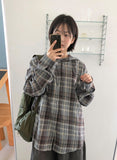 Hyukenli Check Over Hood Long Sleeve Shirt