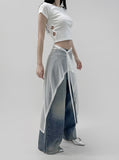 Rolled Layered Wrap Skirt