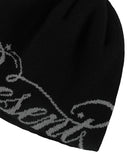 PRESENT LETTERING KNIT BEANIE