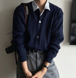 Cable Cardigan Round Ver