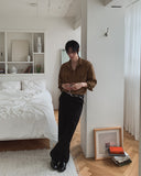 Eden One-Tuck Semi Bootcut Slacks