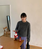 Migend Hairy Wool Crop Knit