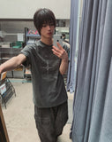 Offset Vintage Lettering Short Sleeve T-shirt