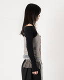 CHECK RUFFLE BELT BAG