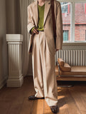 Comfort two-tuck wide slacks