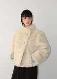DIAGONAL BUTTON FUR JACKET