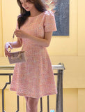 Purin Tweed Mini Flare One Piece
