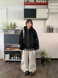 [unisex] Poikin Two Way Denim Over Hood Zip-Up