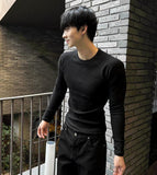 Muscle Fit Raglan Ribbed Knit