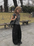 Harry Pintuck Banding Diagonal Cargo Pants