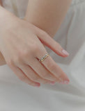[Premium Plating] H Edition AB(C) Plume Ring Set
