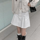 Yeonu basic pin tuck pleated skirt