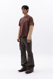 damage washing layered t-shirt