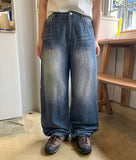 Pater summer washing wide denim pants