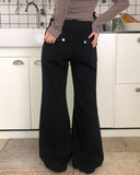 Hiel Low-Rise Bootcut Elastic Pants