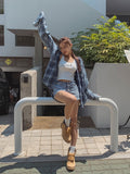 Cutting Waist Shorts Denim Pants