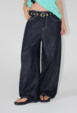 (NON-FADE) TEXTURE WIDE DENIM