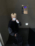 Overhole Hooded Neck Knit Vest