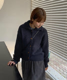 Taolli Crop Collar Knit Cardigan