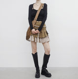 Liman frill belt skirt