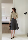 Viero flared midi skirt