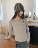Luhin Underscored Button Long Sleeve T-Shirt