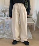 [BAON] Hipau Cotton Pintuck Pants Raised ver