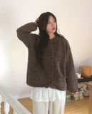 Poban Over Pocket Wood Duffle Knit Cardigan