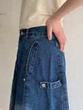 Myaho side snap balloon denim pants